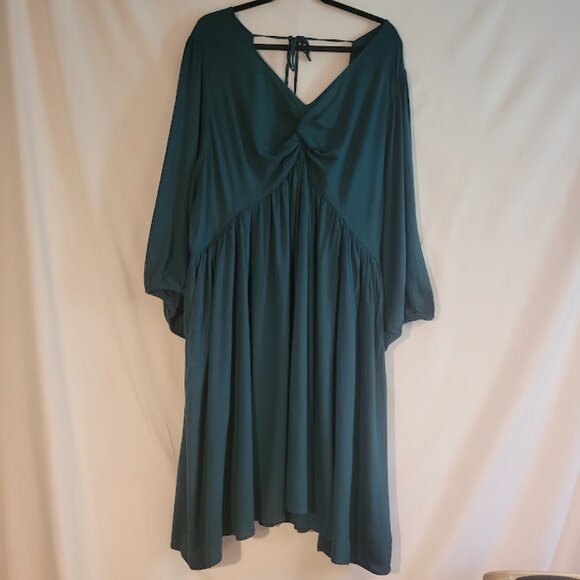 Torrid Green Front Knot dress size 5x plus - Picture 1 of 6